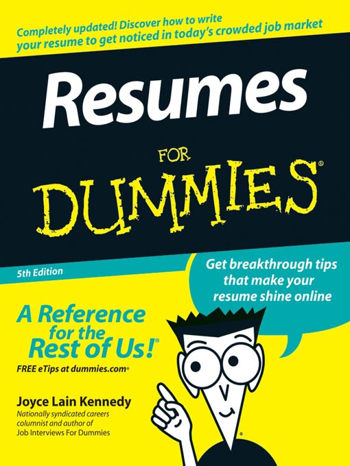 Title details for Resumes For Dummies by Joyce Lain Kennedy - Available